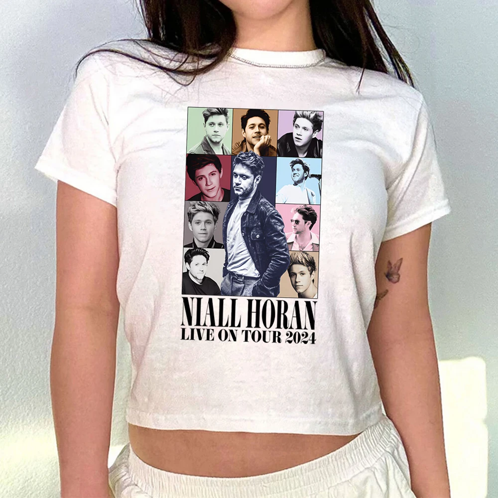 

Niall Horan Live on Tour 2024 детская футболка Niall Horan The Show альбом рубашка Hello Lovers Top модная женская футболка Y2k