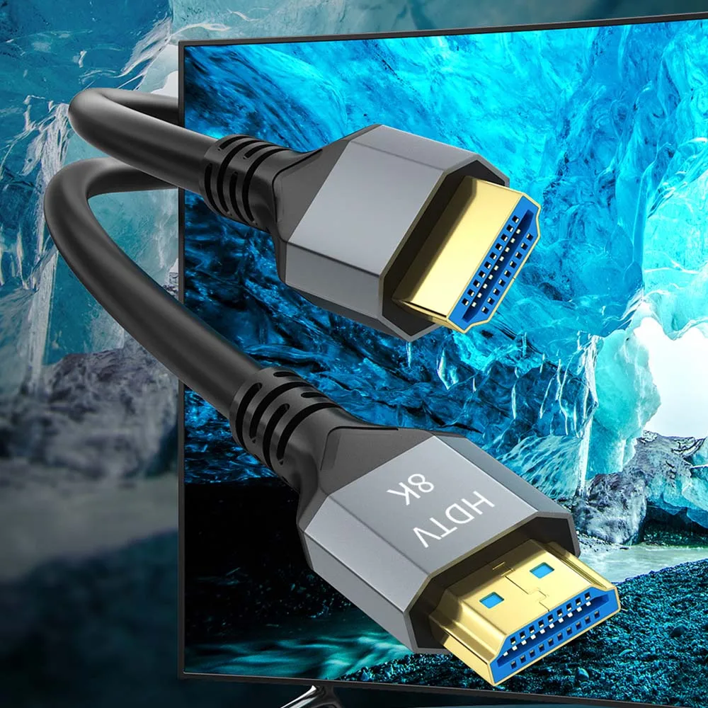 Premium 10FT 8K Ultra HD HDMI Cable - High-Speed 48Gbps UHD HDR for Enhanced Video Quality