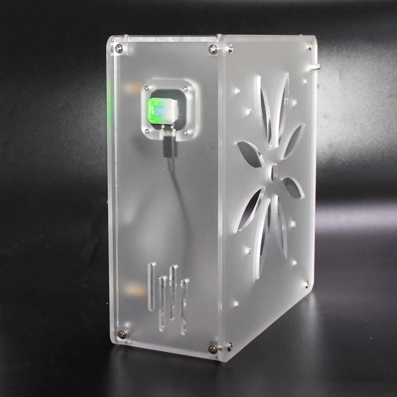 Mini Case do Computador Itx Acrílico Fosco Transparente Chassi Personalizado Tampa Chave Interruptor Design Suporta Placa de Rede Gráfica