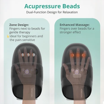 Wireless Electric Hand Massager Air Compression Hot Compress Palm Acupoint Massager Finger Arthritis Numbness Muscle Relaxation 4