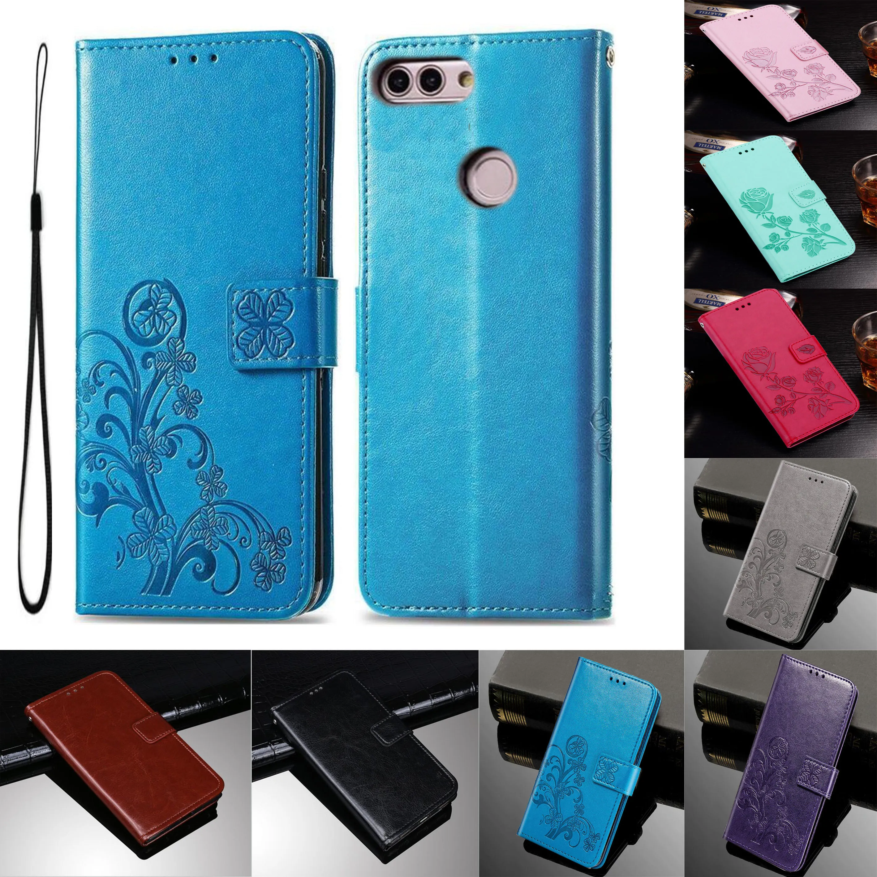 Premium PU Leather Wallet Flip Case for Huawei P Smart - Elegant and Durable Cover