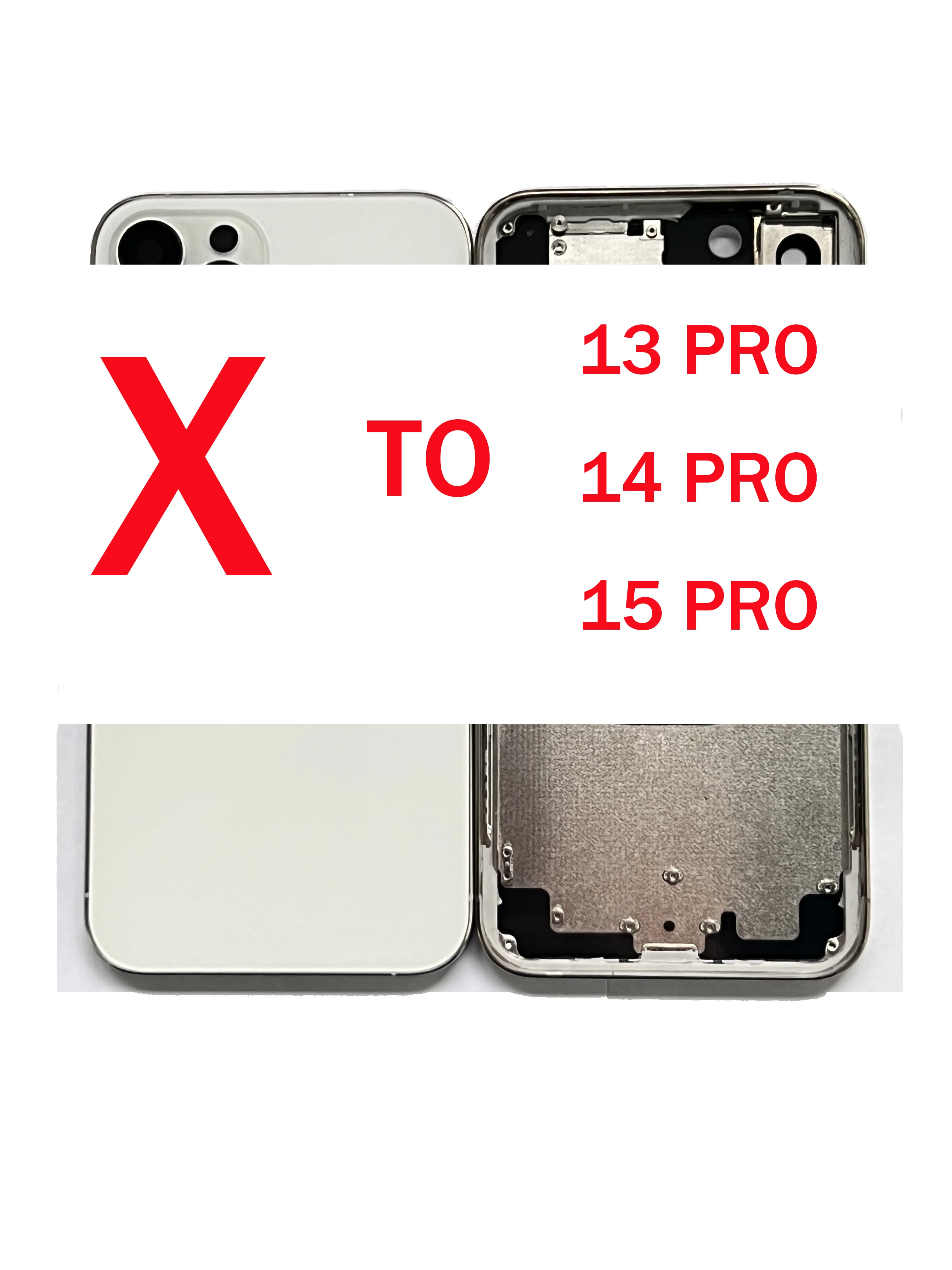 

For Iphone X Like 15 Pro Housing X Up To 13 14 15 Pro Housing Back DIY Back Cover Housing Battery Middle Frame Replacement