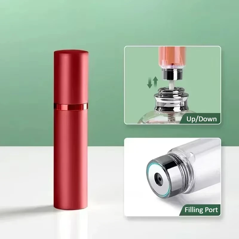 Mini Aluminum Spray Perfume Atomizer 5ML Empty Refillable Storage Bottle Portable Cosmetics Traveling