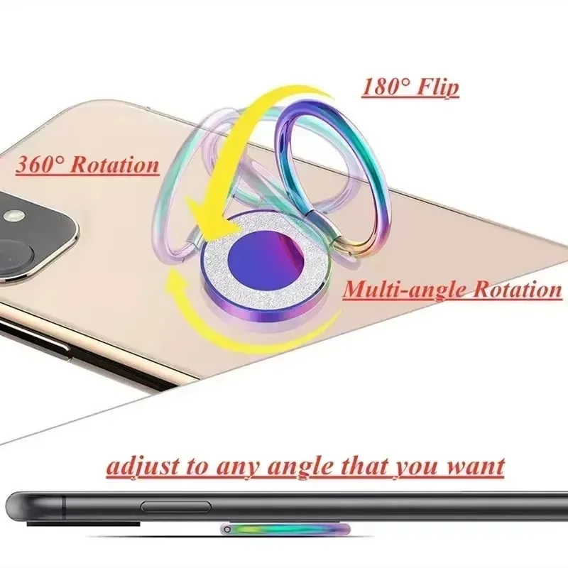 360° Rotatable Metal Phone Ring Holder and Stand - Universal Design