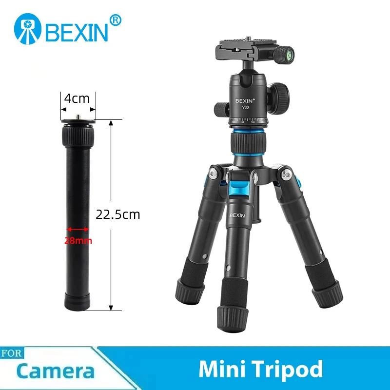 Легкий мини-штатив BEXIN, Настольный портативный Трипод с шаровой головкой 360 градусов для цифровой зеркальной камеры