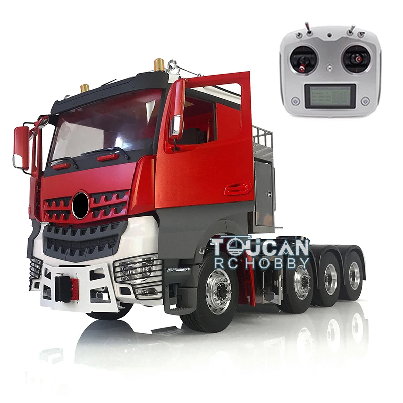 LESU 1/14 8*8 RC 3 Speed Metal Chassis Highline Tractor Truck KIT Painted Cabin W/ Light Sound ESC Radio Controller Motor Servo 4