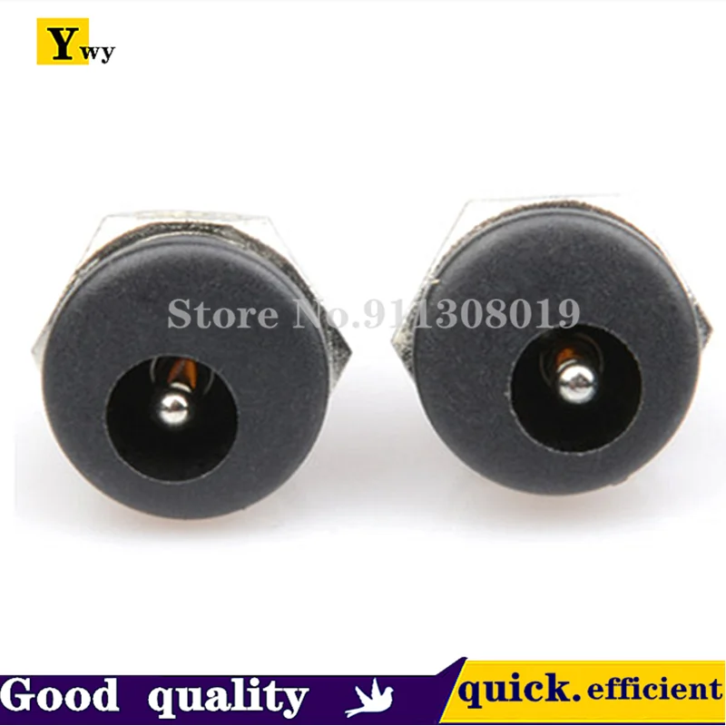 10PCS/LOT DC022 5.5*2.1 5.5*2.5 DC power socket DC-022 panel mounting with thread electrical sockets electrical power socket power socket adapter power plug adapter