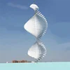 Kinetic Blank Sublimation Wind Spinner 3D Spiral Windchime Chime Sculpture Hanging Outdoor Indoor Garden Decor 10X25cm 1