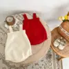 New autumn clothing for babies aged 0-3, trendy baby boy and girl knitted ball jumpsuit 4