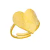 Bagues géométriques en acier inoxydable pour femmes, Texture minimaliste, couleur or, ouverture de Couple, bijoux esthétiques de mariage et de noël