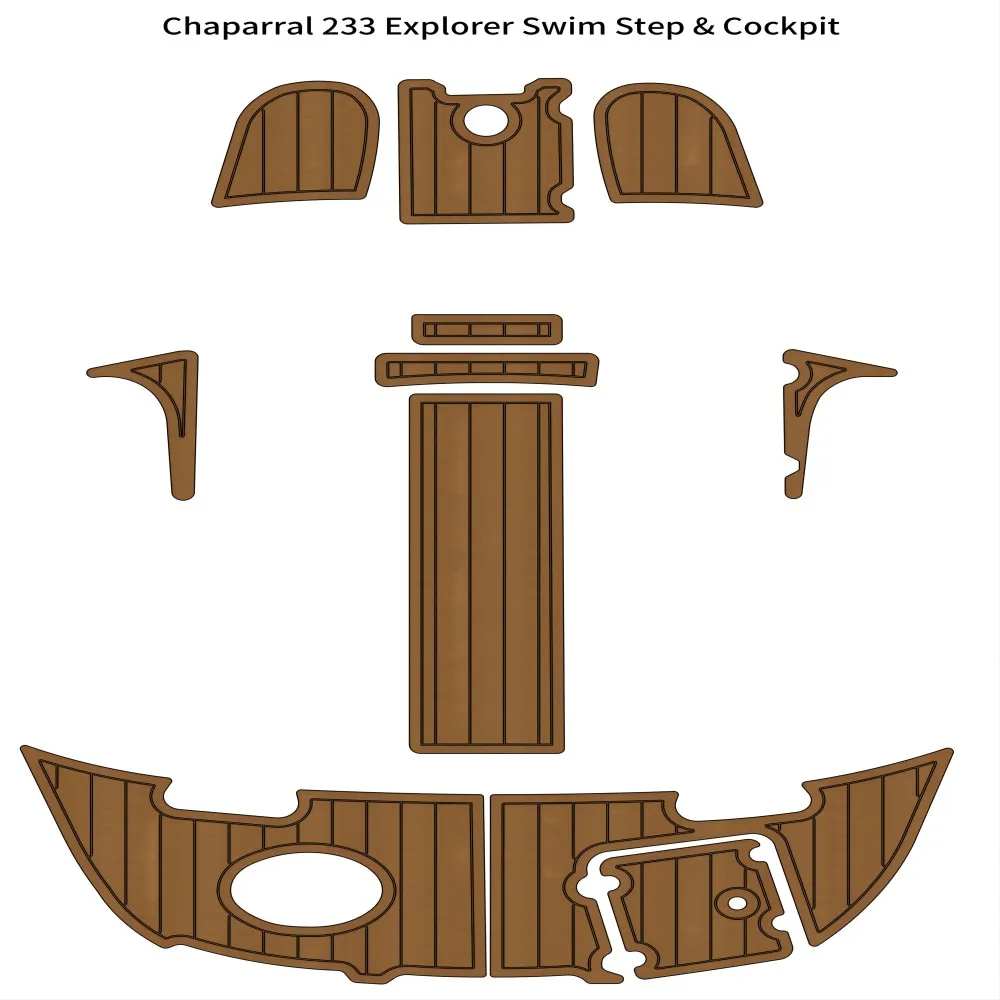Chaparral 233 Explorer Swim Step Bow Boat EVA Foam Faux Teak Deck Floor Pad Mat конструктор lego city explorer diving boat 182 дет 60377