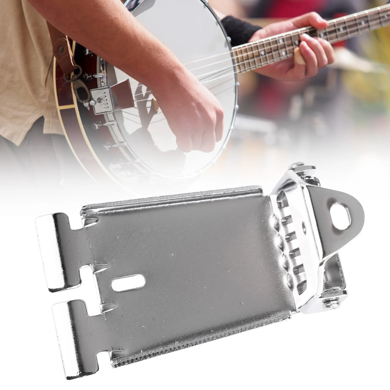 

5-струнная заглушка для банджо из цинкового сплава, хромированная цветная заглушка для банджо с пружинной экшн-крышкой