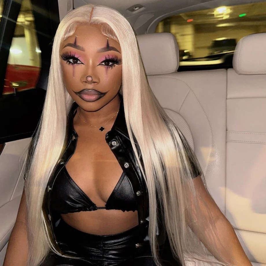 

613 Human Hair Wig 13x4 Transparent Lace Front Wigs For Women Colored Brazilian Glueless Wigs Bone Straight HD Lace Frontal Wig