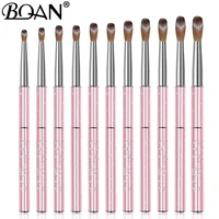 BQAN Pink Kolinsky Acrylic Nail Brush Set 3D Pure Handmade Nail Brushes For Acrylic Application Professional Nail Art Brush 1