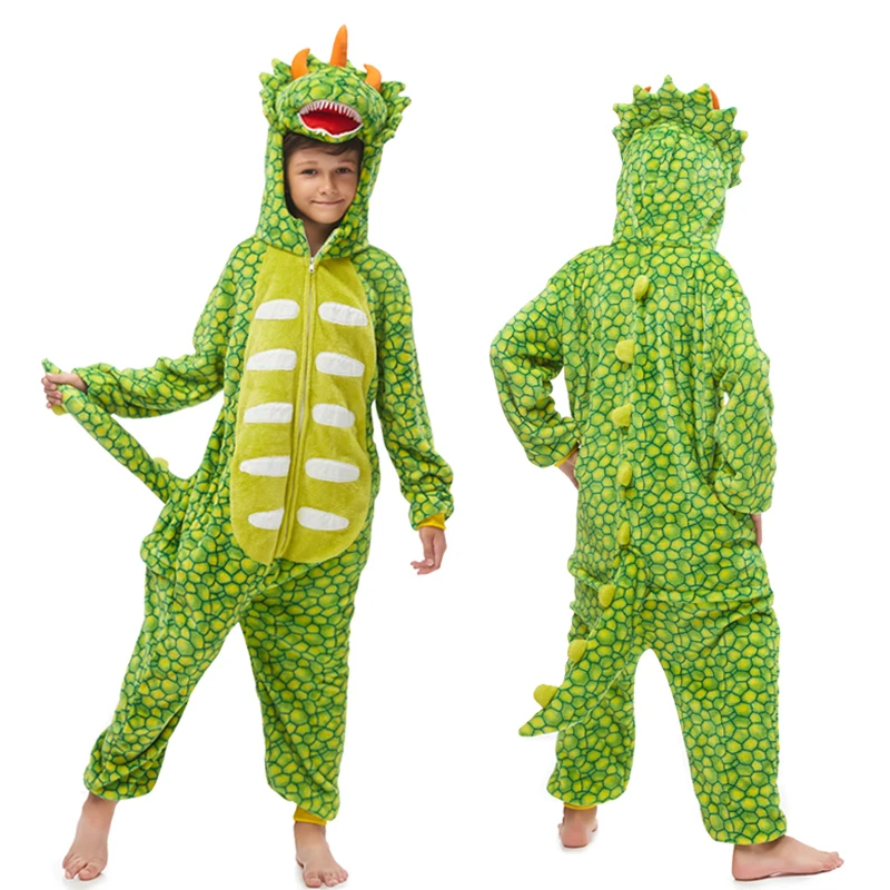 Kids Kigurumi Onesie Unicorn Pajamas For Children Animal Dinosaur Blanket Sleepers Baby Costume Winter Boy Girl Licorne Jumspuit