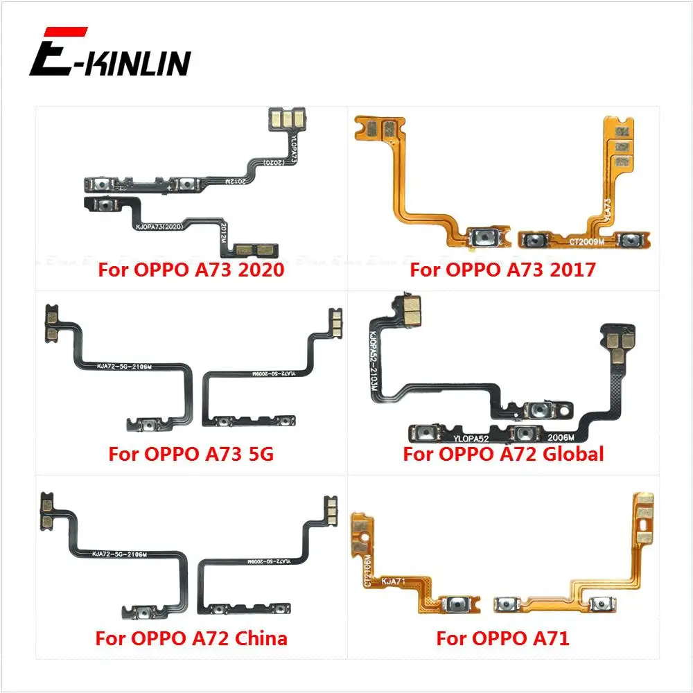 

Power ON OFF Mute Switch Control Key Volume Button Flex Cable For OPPO A71 A72 China Global A73 2017 2020 Replacement Parts