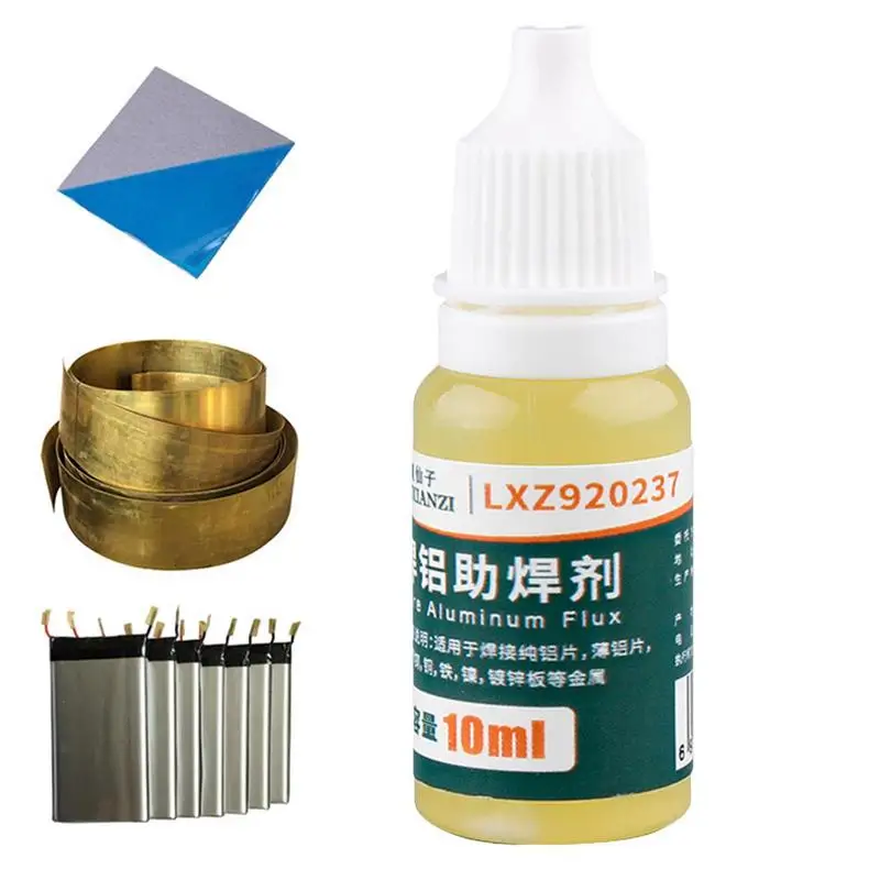 

10ml Solder aluminum flux No-clean DIY Soldering Fluid Advanced Quick Welding Supplies For Pure Aluminum/Stainless Steel/Copper