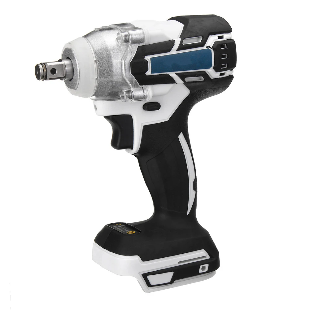 

Drillpro Brushless Cordless Electric Impact Wrench Rechargeable 1/2 inch Wrench Power Tools Compatible for Makita 18V Battery