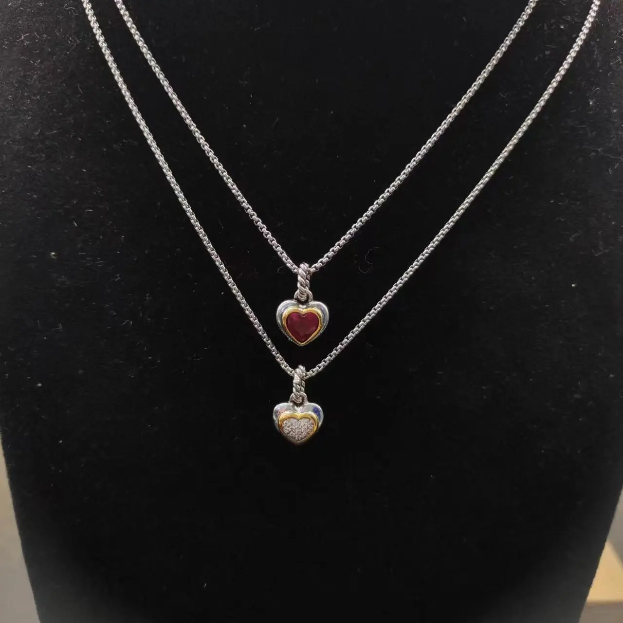 DY fashion hot selling is S925 silver minimalist European and American Heart Pendant necklace for men and women's holiday gifts