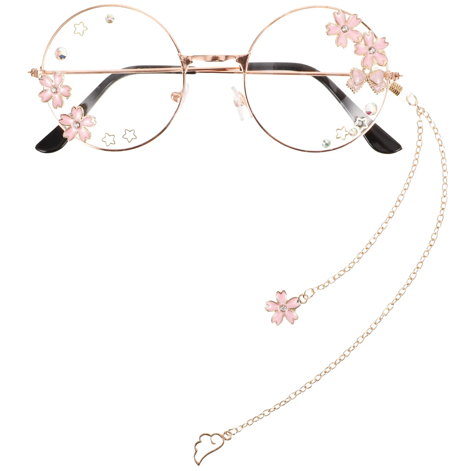 Wings Glasses Retro Chain Steampunk Eyeglasses Frame Kawaii Accessories Lolita Costumes Women Fashion Headwear