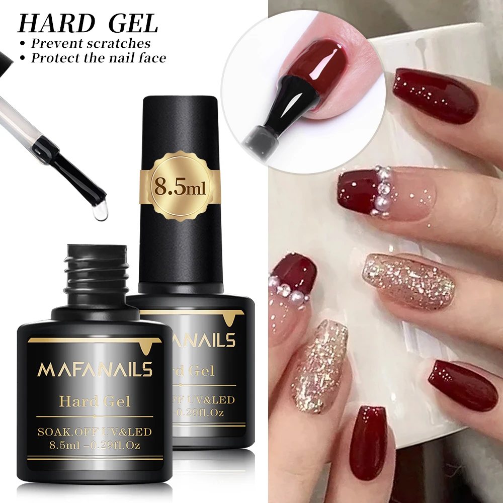 2Pcs/set Top Coat & Base Coat Nail Polish Gel Semi-permanent UV LED Soak Off Gel Long Lasting No Wipe Top/Base Coat Nail Gel &8n 6