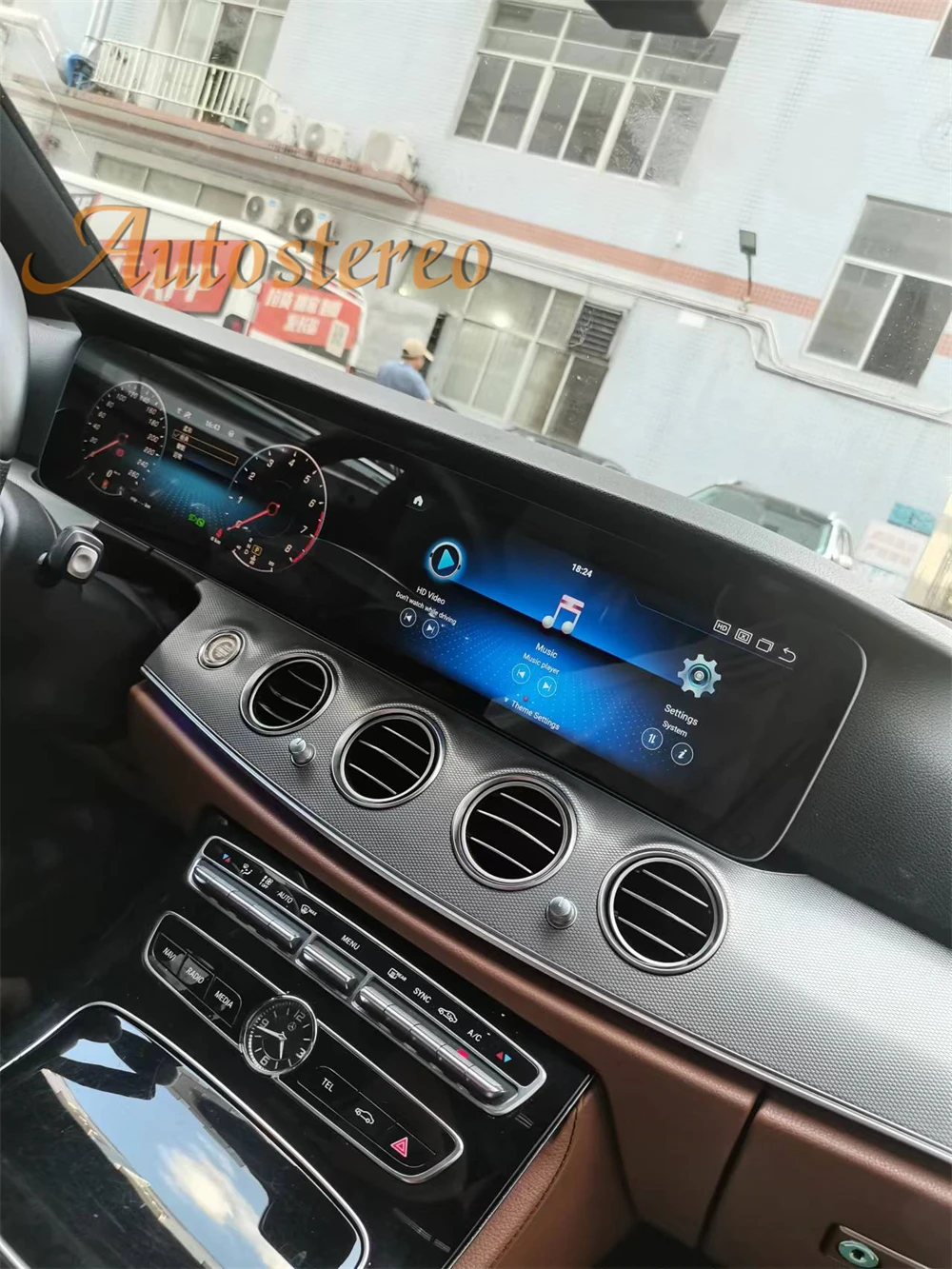 23 inch Dual Screen Carplay Car Android For Mercedes-Benz E Class W213 2017-2019