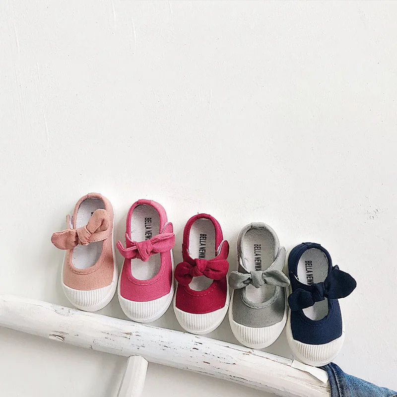 Spring Summer 2023 Sweet Children Breathable Canvas Shoes for Girls
