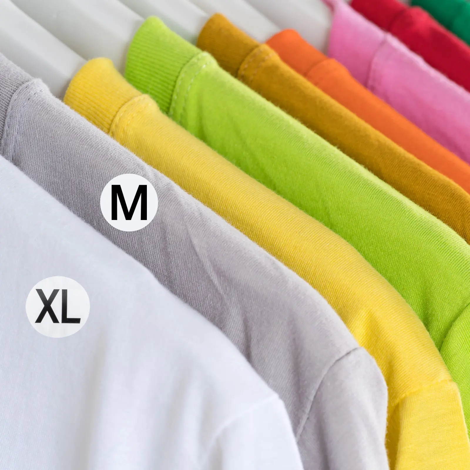 7롤 의류 사이즈 스티커 라벨, 투명 인쇄, 쉽게 떼어낼 수 있는 접착식 사이즈 라벨, 의류 매장, 티셔츠,  의류 분류용