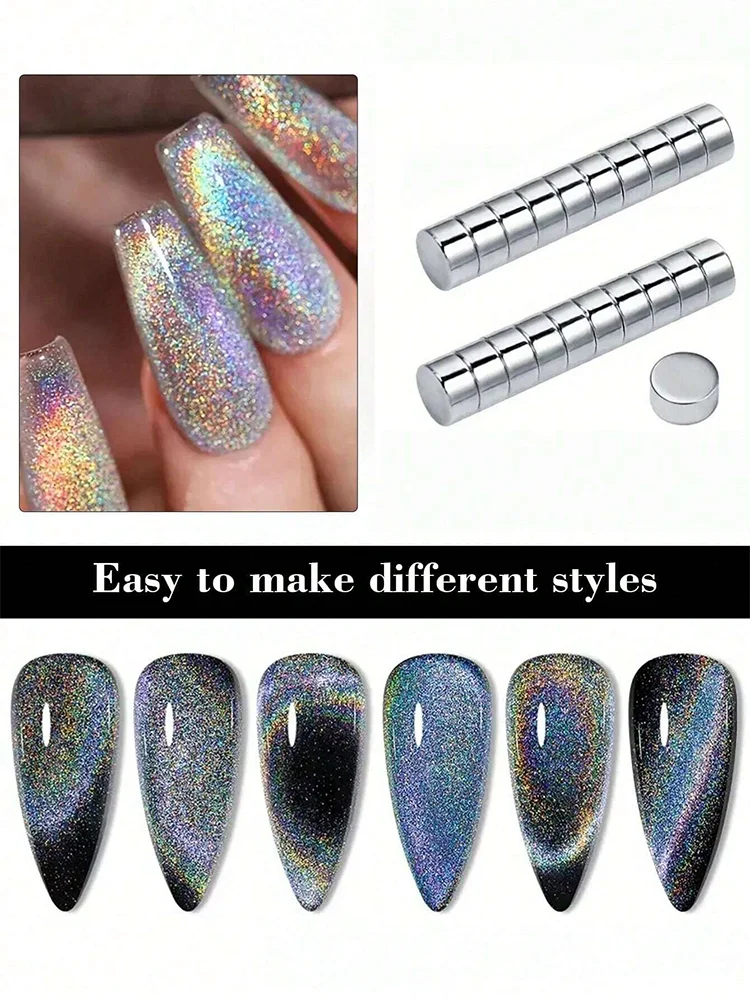 Nail art tools strong magnets cylindrical multi-functional cat's eye magnets magnetic nail art tools cat eye nail tool magnetic nail tools nail art magnets