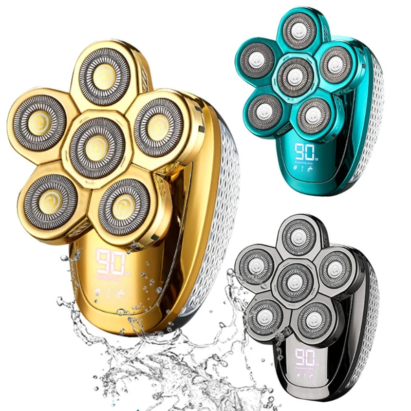 

6 in 1 Electric Shavers for Men Rechargeable Electric for Razor for Bald Men