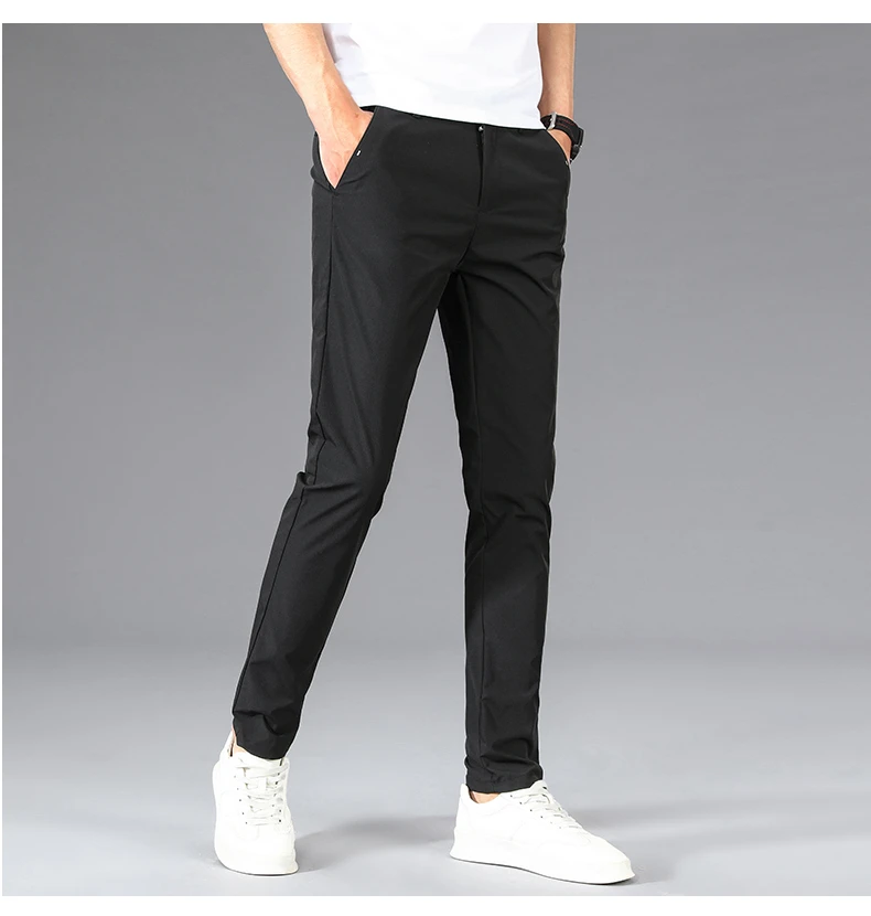 Calça leve masculina de verão, calça casual