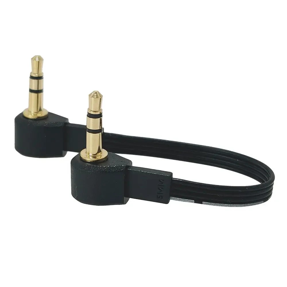 

5cm-1m AUX audio cable 3.5mm male to bus computer speaker, double elbow mobile phone headset, 90 degree elbow universal