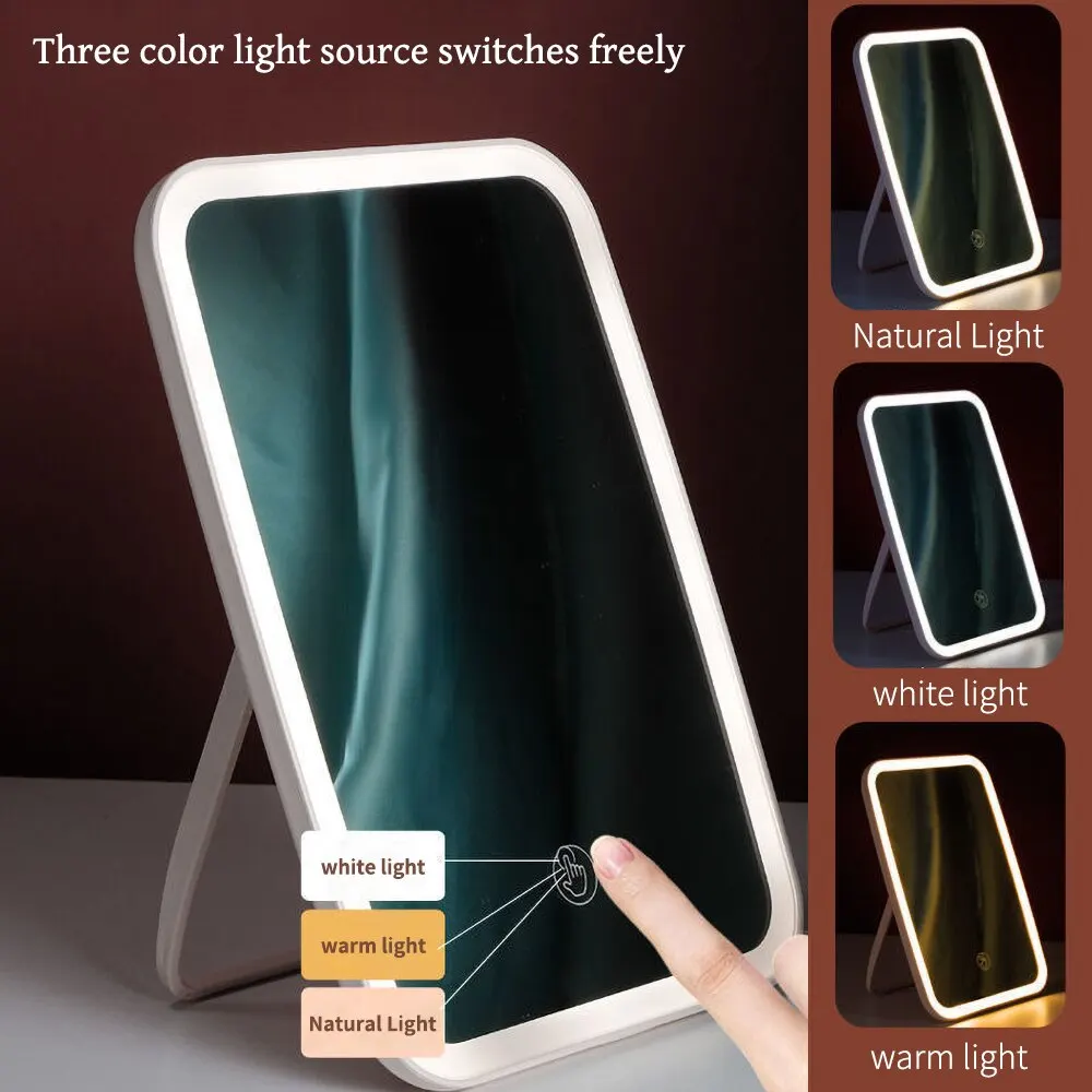 Tricolor LED Rotating Makeup Mirror 2