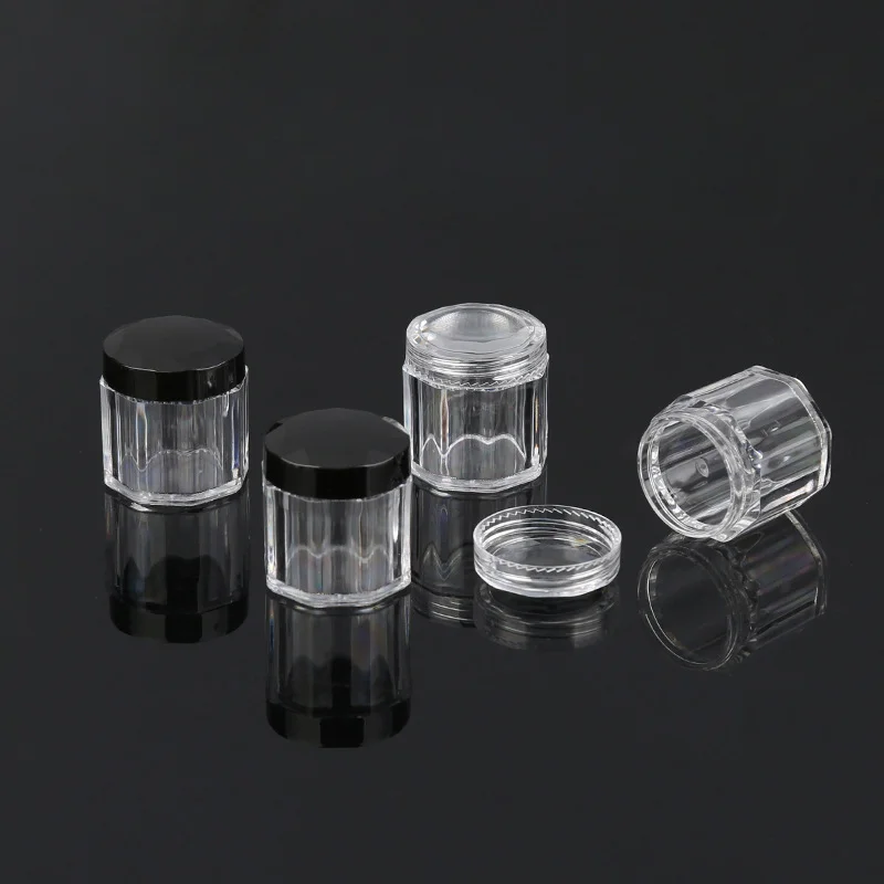 10G Octagonal Bottles Mini Diamond Cream Jars Cosmetics Packed Case Travel Pack Test Pack Cream Box
