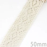 (5Meter/roll) White Beige Cotton Embroidered Lace Net Ribbons Fabric Trim DIY Sewing Handmade Craft Materials 5
