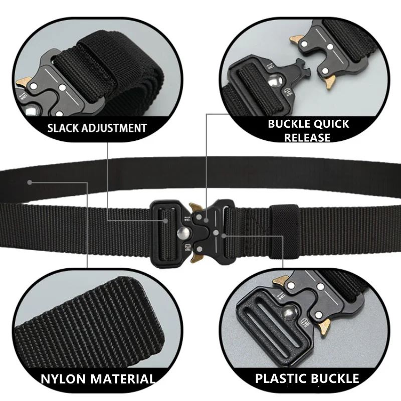 Heren outdoor jachttactieken multifunctionele gesp nylon hoogwaardige Marine Corps canvas riem_voghion.com