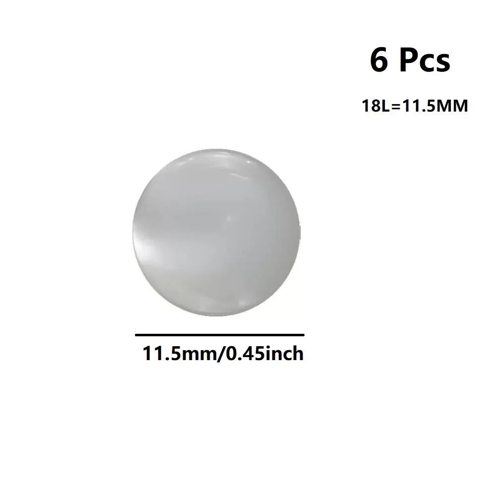1pcs Natural Shell Sewing Buttons Metal White Black Color Mother of Pearl Round Shell Button Sewing Accessory 6