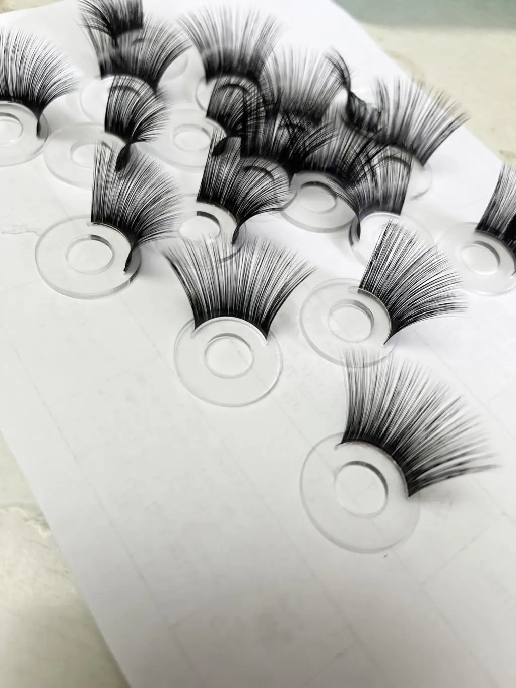 10pairs masckaszem fit 9mm to 35mm eyes clear black eyelash tray with eyelash for diy doll toy handcraft Doll Eyelashes