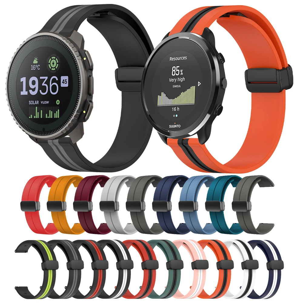 20 22Mm Cinturino Per Orologio Per Suunto Vertical/Suunto 9 Peak Pro Dlc Band Per Suunto 5 Peak/Suunto3 Braccialetto Magnetico In Silicone Fitness