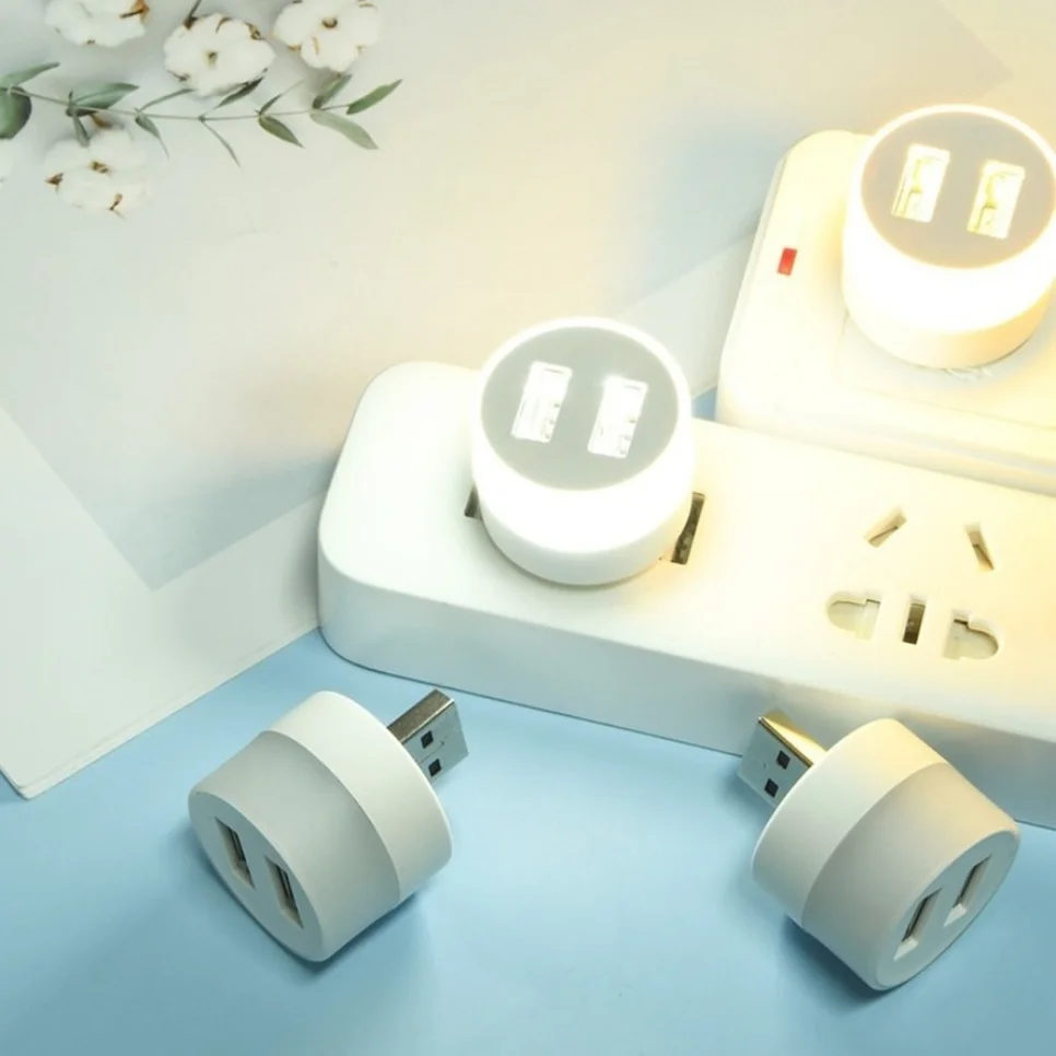 USB Plug Lamp Mobile Power Charging 5V USB Small Book Lamps LED Eye Protection Small Reading Light Round Light Night led light night light led desk lamp book light mini night light mini led light