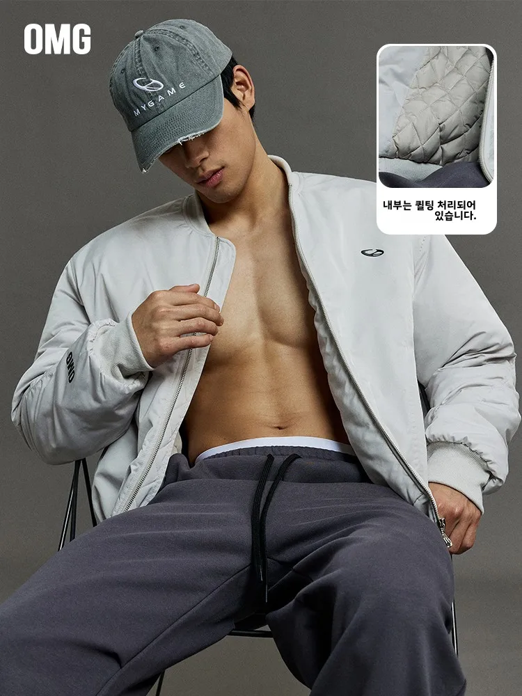 OMG 트렌디 브랜드 두꺼운 겨울 플리스 안감 야구 점퍼 레트로 골지 칼라 빈..