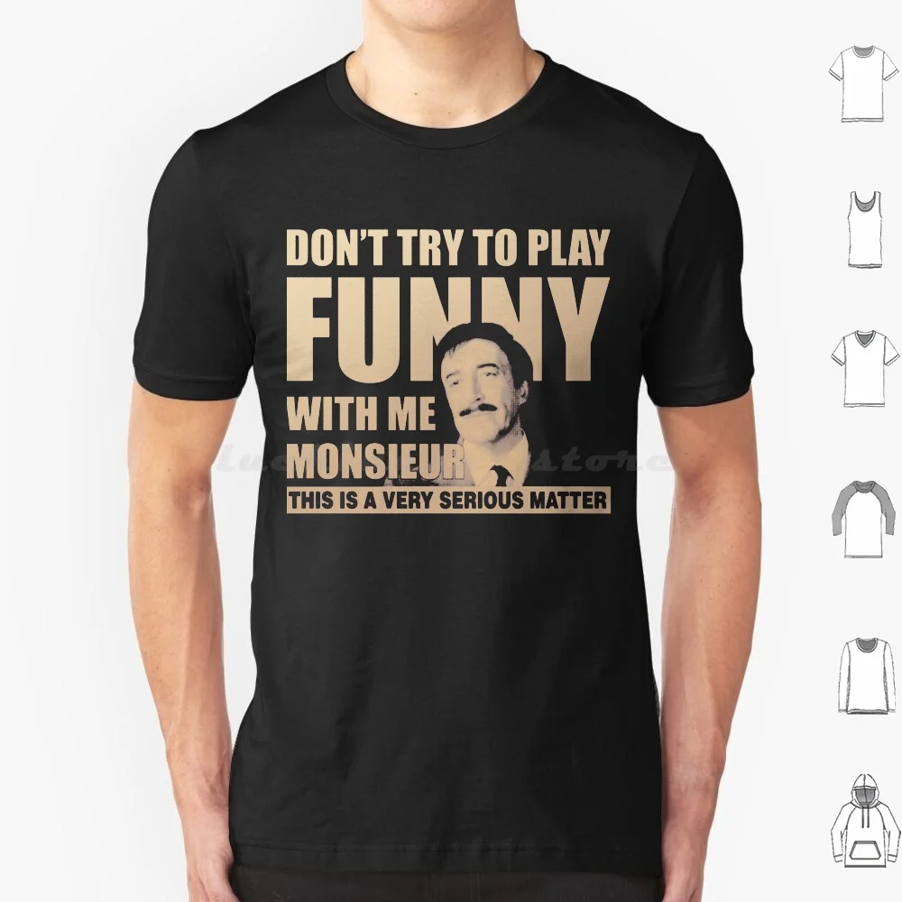 Clouseau T Shirt Cotone Uomo Donna Stampa Fai Da Te Peter Sellers Blake Edwards Film Aleksandar Kostjuk Citazione Film Comico Francese Rosa