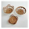Household Snacks Storage Box Rattan Weaving Colorful Rattan Shell Tray Hand Woven Handwoven Rattan Woven Storage Tray 2