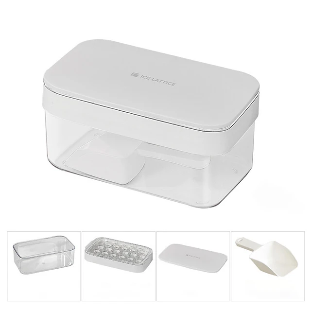 IceTopper Plus - Bandeja para cubitos de hielo con 2 tapas adjuntas, moldes  para cubitos de hielo de fácil liberación, 16 cubos por bandeja, apilable