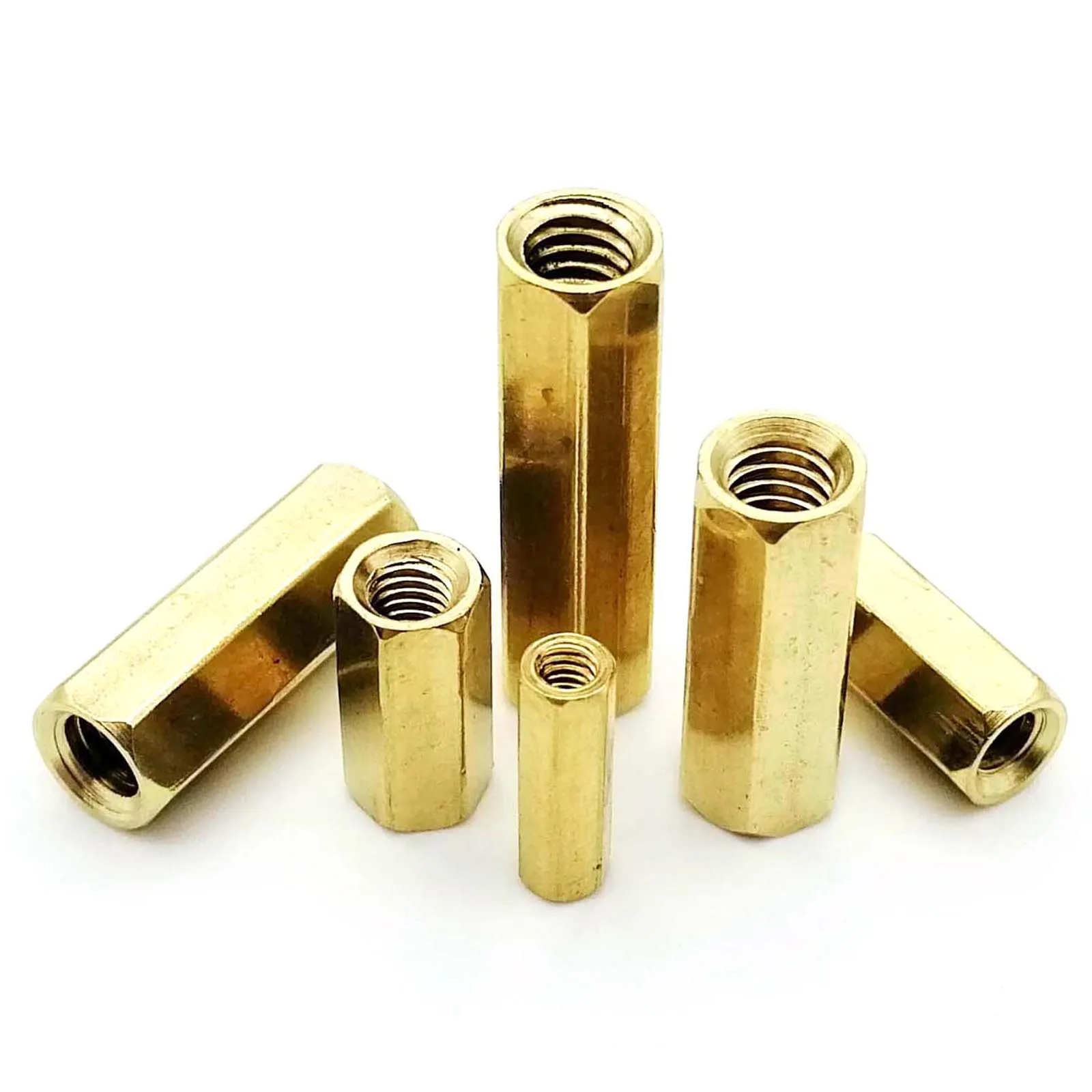 thumbnail image 1 of 10/50pcs Solid Brass Copper M2 M2.5 M3 M4 Hex Standoff Hexagon Pillar Column Female Bolt Spacer for PCB Board Motherboard, 1 of 4