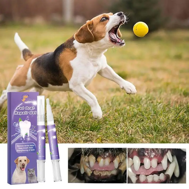 Pet Oral Repair Gel Tooth Repair Natural Dog Toothpaste Gel Teeth Brushing Cleaner For Kitten Dogs Cats Pets Breath Freshener
