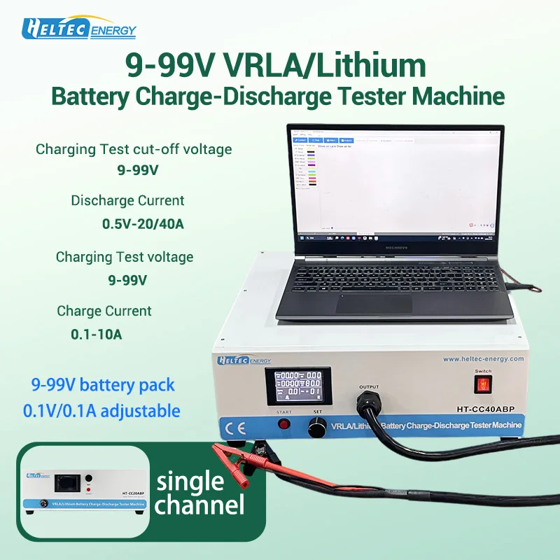 Heltec 9-99V 20A 40A Integrated Charging and Discharging Machine Battery Capacity Tester Electronic Load