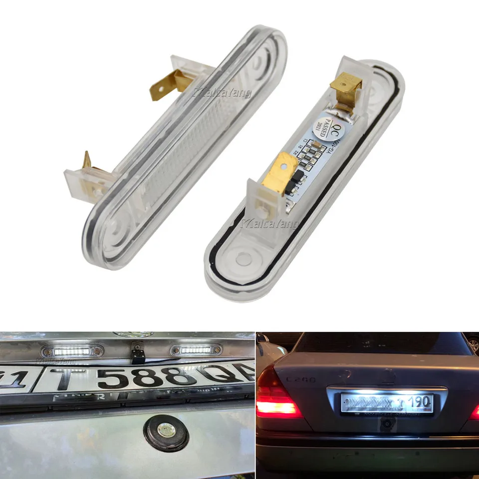 LETRONIX SMD LED license plate lighting module suitable for E-Class W124 1984-1997/190 W201 1982-1993 / C-class W202 for FaceLift 1993-1997 with E-mark