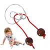 8pcs Wire Brain Teaser Puzzle Intelligent Lock Wire IQ Mind Iron Link Unlock Interlock Game Magic Trick Toy For Kids Adults 5