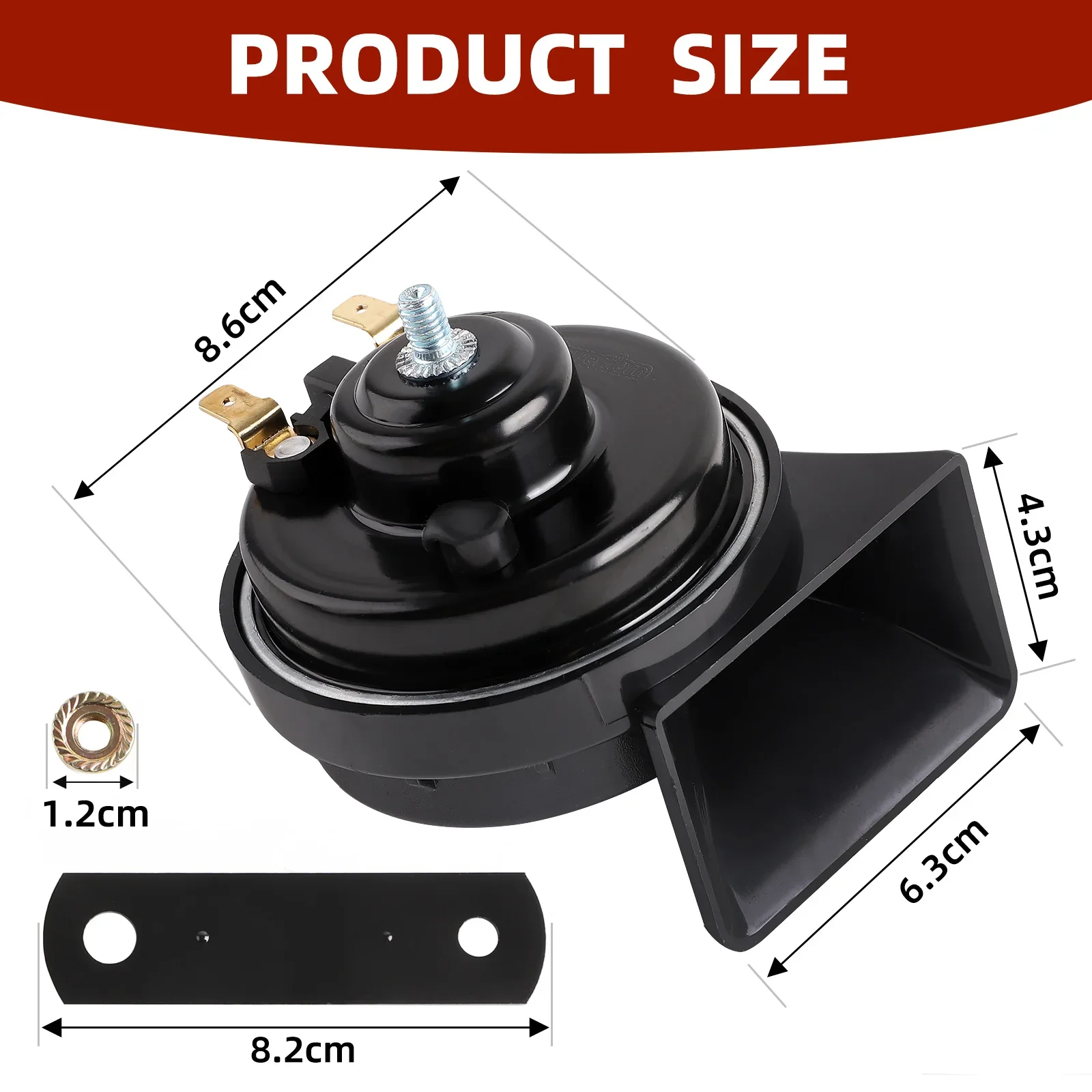 Kit Double Klaxon Métallique Super Fort à Tonalité Haute Et Basse Pour Voiture Klaxon Electrique Pour Voiture Pour Camions Motos Bleu 98834810